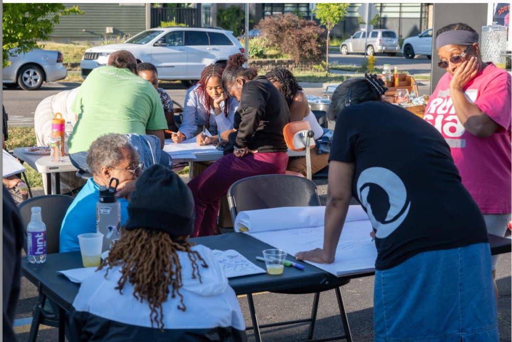 community members participating in discussion