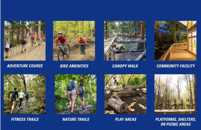 2. The park development likely will be phased depending on budget and other factors. Which 2 elements are the most important for the first phase of the new regional park? Choose two.