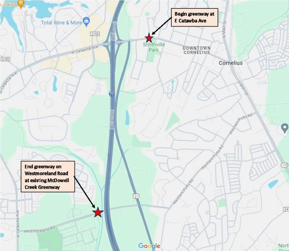 McDowell East Gwy map