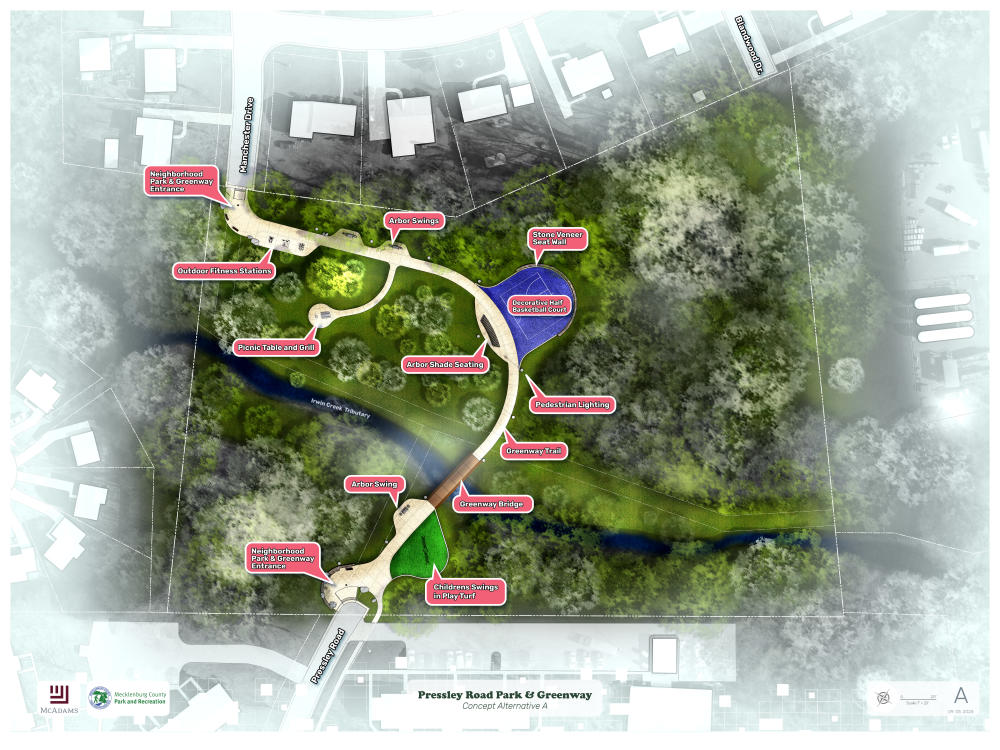 Image of the active concept for Pressley Road Park.