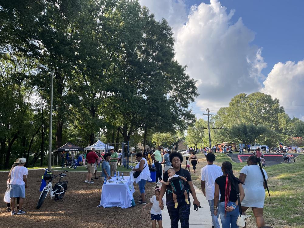 People at Fred Alexander Park opening.