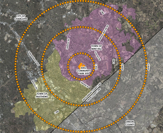 Map of Ezell park location